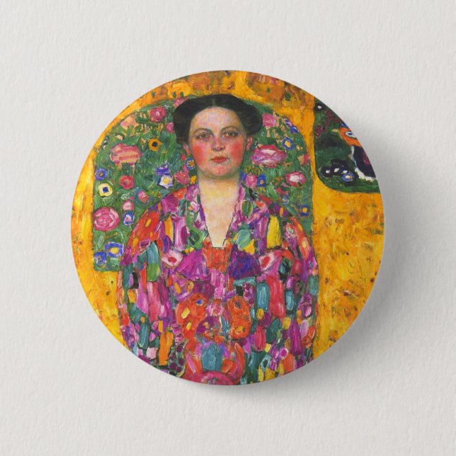 Klimt Portrait of Eugenia Primavesi 6 Cm Round Badge (Front)