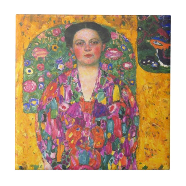 Klimt Portrait of Eugenia Primavesi Ceramic Tile (Front)