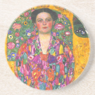 Klimt Portrait of Eugenia Primavesi Coaster