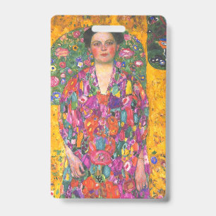 Klimt Portrait of Eugenia Primavesi ID Badge