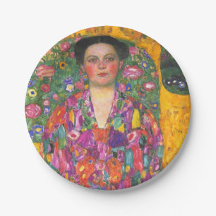 Klimt Portrait of Eugenia Primavesi Paper Plate