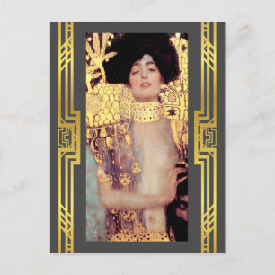 Klimt Restored Judith Holofernes Art Nouveau Postcard