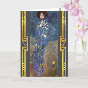 Klimt Restored Portrait Emilie Floge Painting Card