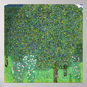 Klimt - Rosebushes Under The Trees Poster