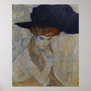 Klimt - The Black-Feathered Hat 1910 Poster