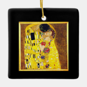 Klimt The Kiss Ceramic Ornament