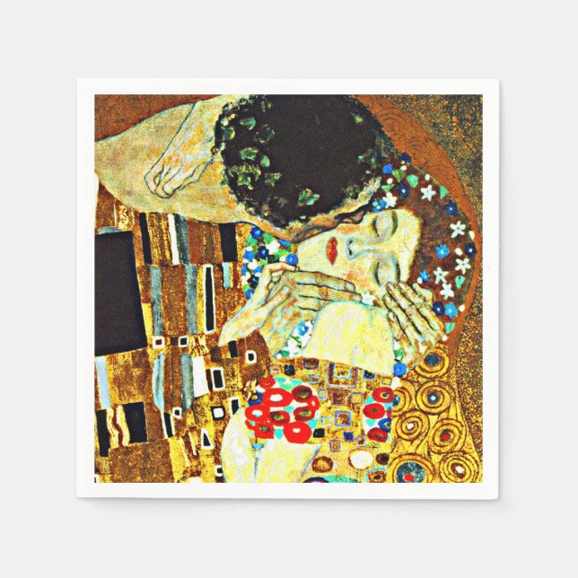 Klimt - The Kiss, Closeup Napkin (Front)
