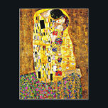 Klimt - The Kiss Postcard<br><div class="desc">Gustav Klimt,  The Kiss (full-length view),  fine art painting</div>