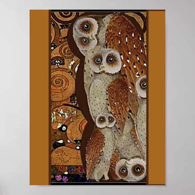 Klimt, The Tree of Life, Owl Parody   Poster (Front)