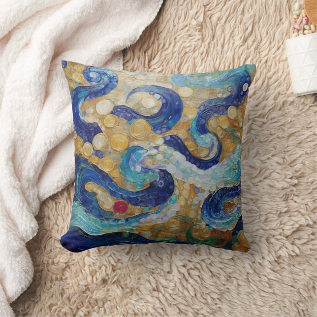 Klimt Water Serpents Cushion (Blanket)