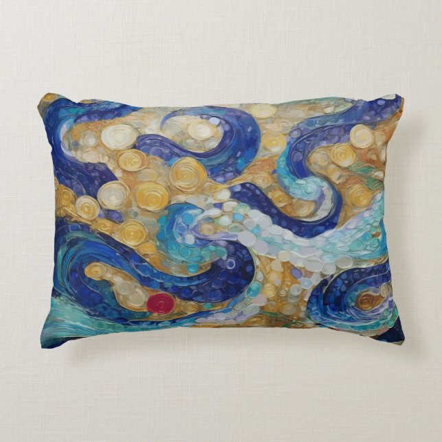 Klimt Water Serpents Decorative Cushion (Front)