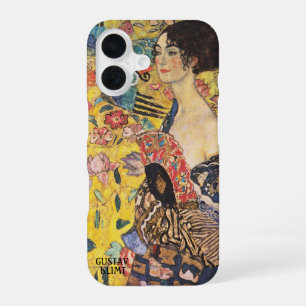 Klimt – Woman with a Fan – Personalised iPhone 16 Case
