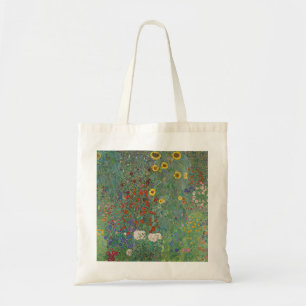Klimt's Farm Garden with Sunflowers Tote Bag