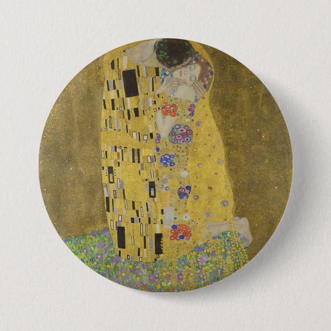 Klimt's The Kiss 7.5 Cm Round Badge (Front)