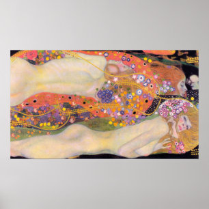 Klimt's Water Serpents II Poster