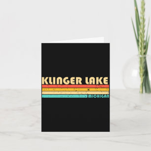 Klinger lake michigan funny fishing camping summer card