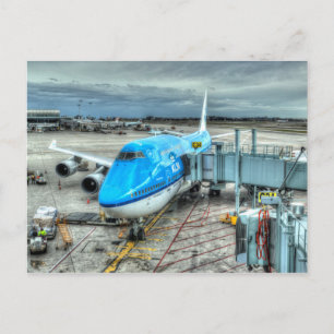 KLM 747 POSTCARD