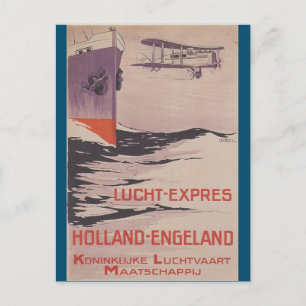 KLM Lucht-Express Postcard