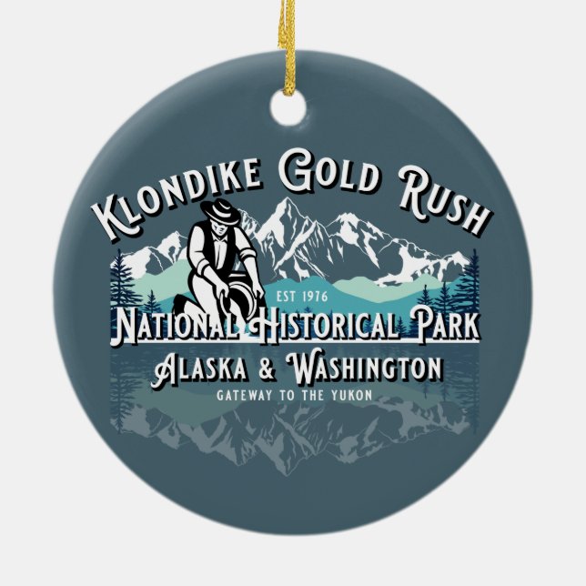 KLONDIKE GOLD RUSH NATIONAL HISTORICAL PARK CERAMIC ORNAMENT (Back)