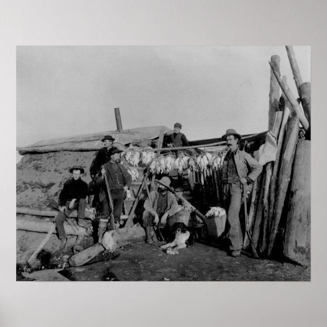 Klondike men after hunting ptarmigan in Nome Poster (Front)
