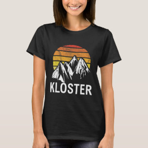 Kloster Swiss Alp Switzerland Ski Resort Snowboard T-Shirt