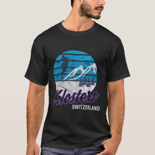 Klosters Swiss Alps Switzerland Ski Resort Snowboa T-Shirt