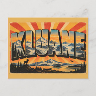 Kluane YT Icefield Peaks Glacier Valley Art Postcard