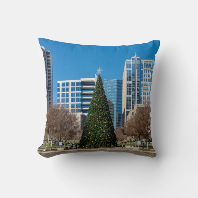 Klyde Warren Dallas Christmas Cushion (Front)