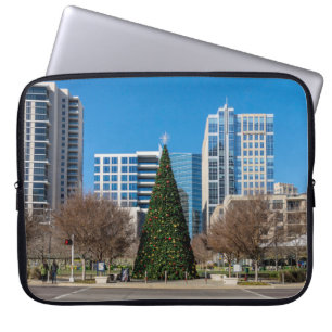 Klyde Warren Dallas Christmas Laptop Sleeve
