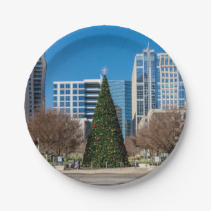 Klyde Warren Dallas Christmas Paper Plate