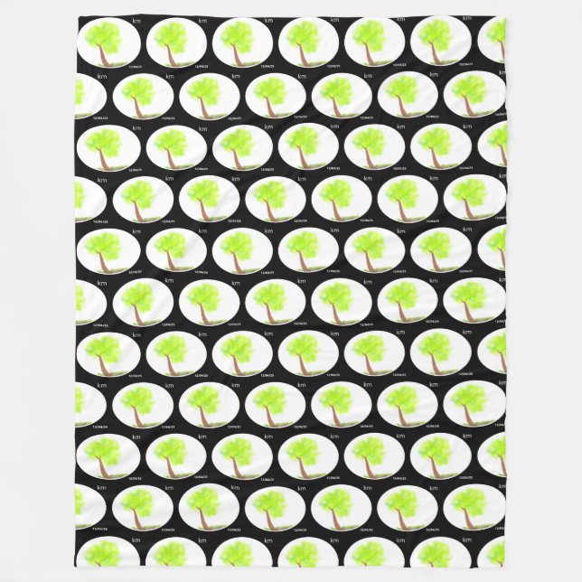 km tree painting 3D blanket (Front)