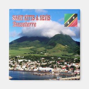 KN - Saint Kitts and Nevis - File Basseterre Magnet