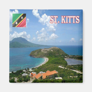KN - Saint Kitts and Nevis - Saint Kitts View Magnet