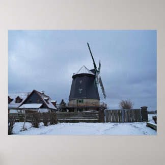 Knapp Mill in Winter Poster