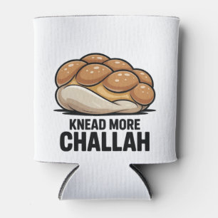 Knead More Challah Jewish Jew Baking Can Cooler