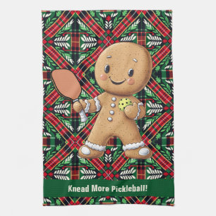 Knead More Pickleball! custom text Tea Towel