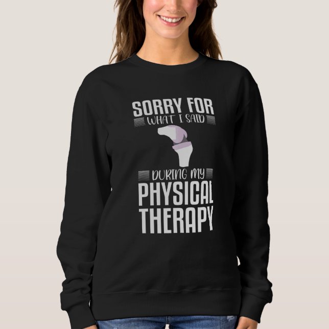 Knee Replacement Inspired Knee Recovery Related Ac Sweatshirt (Front)