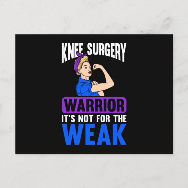 Knee Replacement It's Not For The Weak Holiday Postcard (Front)