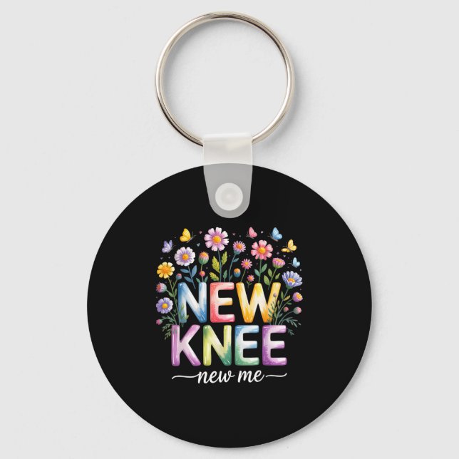 Knee Replacement Recovery Surgery Funny New Knee N Key Ring (Front)