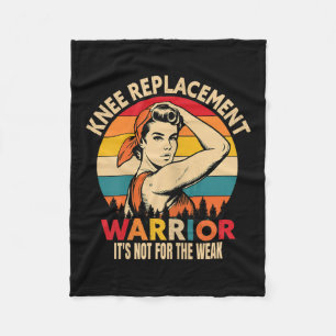 Knee Replacement Warrior Uplifting For Post-surger Fleece Blanket