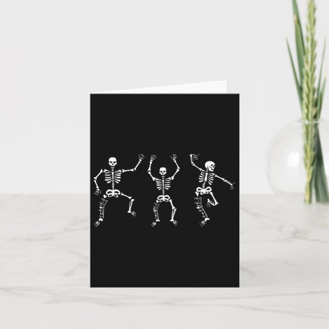 Knee Surgery Brace Skeletons Dancing Acl Surgery  Card (Front)