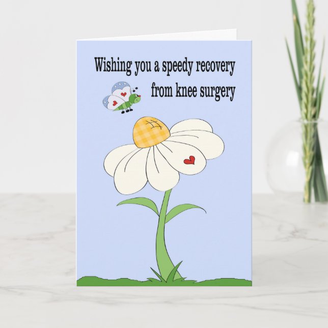 Knee Surgery Get Well Card (Front)