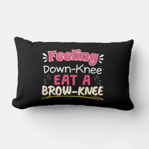Knee Surgery Positivity Pun - Cute Brownie Lumbar Cushion