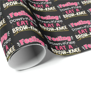 Knee Surgery Positivity Pun - Cute Brownie Wrapping Paper