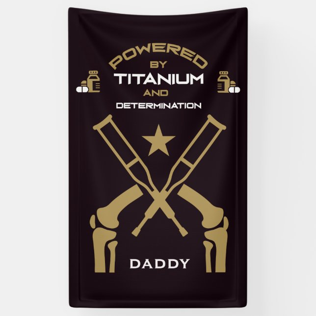 Knee Surgery Recovery Get Well Banner (Vertical)