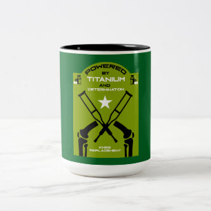 Knee Surgery Recovery Get Well Two-Tone Coffee Mug