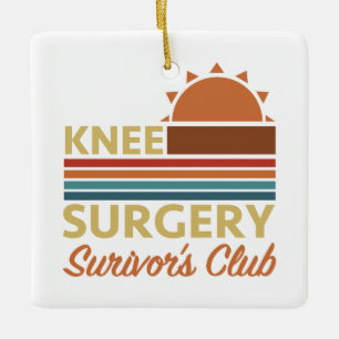 Knee Surgery Recovery Humour Ceramic Ornament