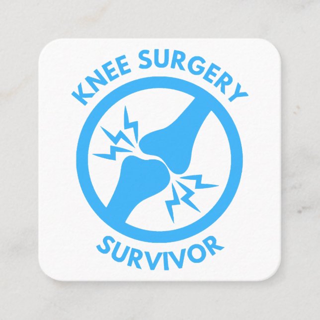 Knee Surgery Survivor  Square Business Card (Front)
