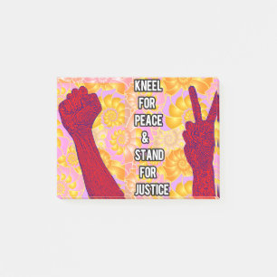 Kneel for Peace and Stand for Justice ( V2) Post-it Notes