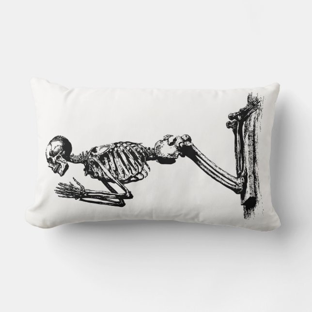 Kneeling Skeleton American MoJo Pillows (Front)